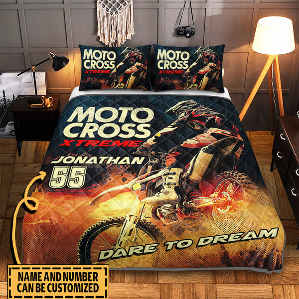 Motocross Name & Number Personalized Quilt Dbq0831A08Sa