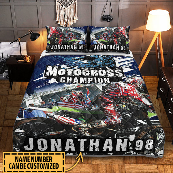 Motocross Name & Number Personalized Quilt Dbq0831A03Sa
