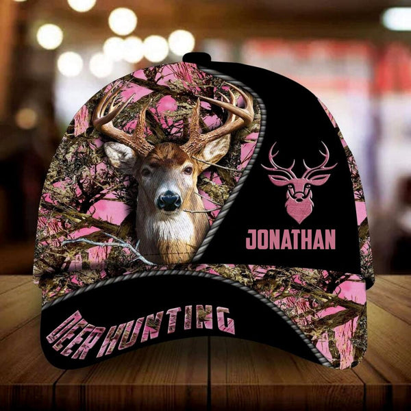 Premium Unique Deer Hunting Cap 3D Pink Personalized DBQ79235745SA