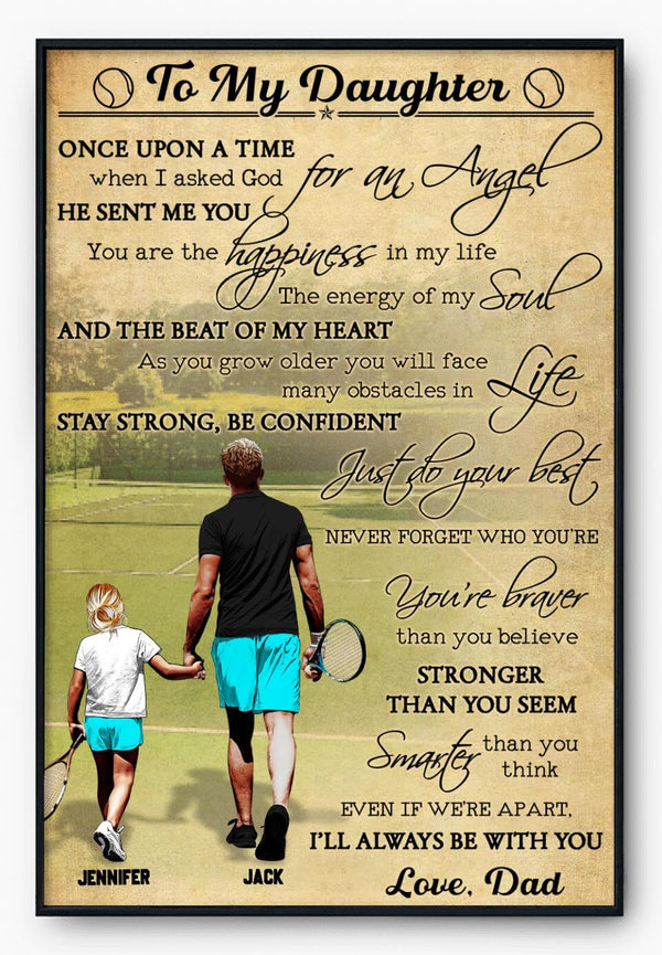 Custom Personalized Tennis Poster, Canvas, Gifts For Daughter With Custom Name, Number, Appearance & Landscape NTB0523B01SA