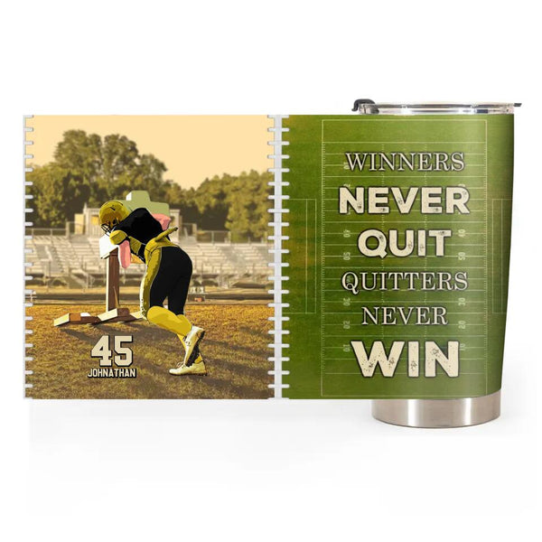 Custom Personalized Football Tumbler with custom Name, Number & Appearance, Football Gift, Gifts For Football Players, Sport Gifts For Son, Football Lover Gifts LTL0220C01DA