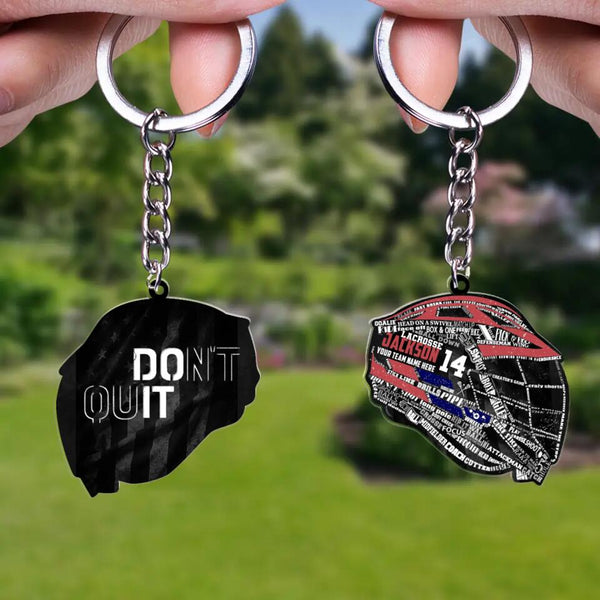 Custom Personalized Lacrosse Keychain, Lacrosse Gifts For Kid, Boy, Girl, Gifts For Lacrosse Players With Custom Name & Number DPT0403C01DA