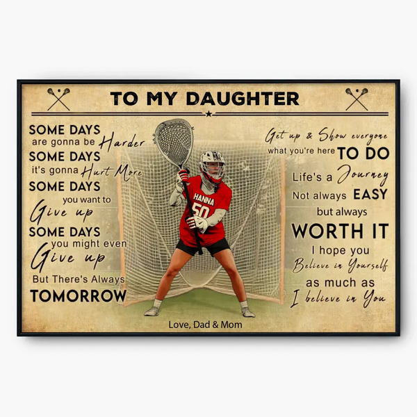 Custom Personalized Lacrosse Posters, Lacrosse Gifts For Kid, Girl, Gifts For Lacrosse Players With Custom Name, Number & Appearance DPT0417C01SA