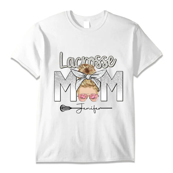 Custom Personalized Lacrosse T-Shirt, Lacrosse Gifts For Mom, Gifts For Lacrosse Mom With Custom Name & Appearance DPT0414C02Dp