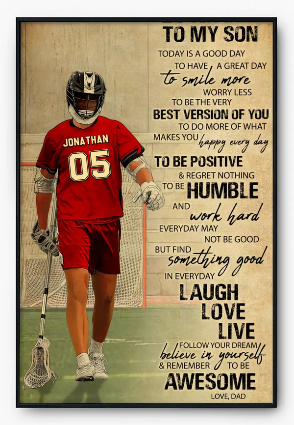 Custom Personalized Lacrosse Poster, Canvas, Lacrosse Gifts, Gifts For Lacrosse Players With Custom  LTL0309C03SA
