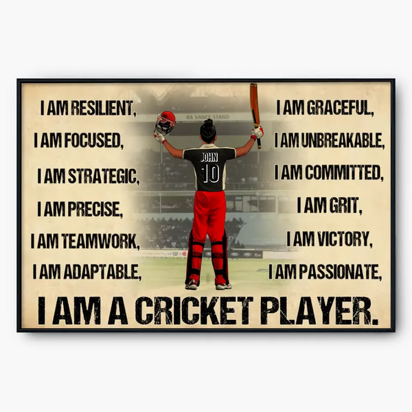 Custom Personalized Cricket Poster, Canvas, Cricket Gift, Gifts For Cricket Players, Cricket Lover Gifts HTL0704C02HV