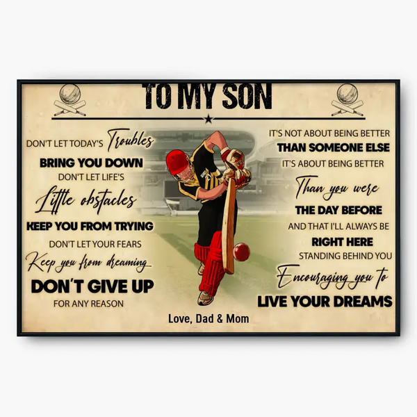 Custom Personalized Cricket Poster, Canvas, Cricket Gift, Gifts For Cricket Lovers, Sport Gifts For Son And Daughter, Cricket Lovers Gifts HTL0718C02HV