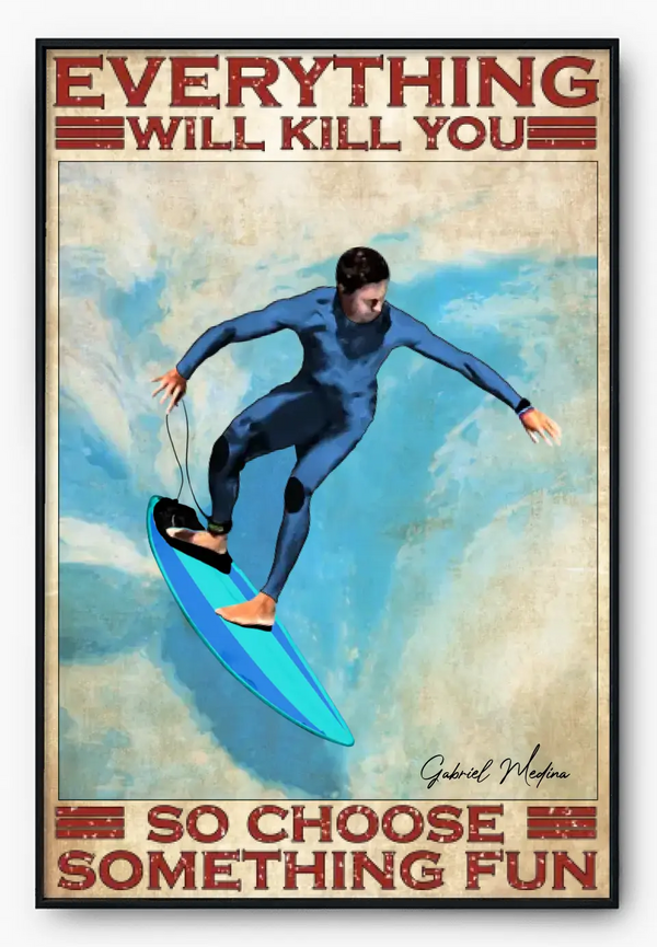 Surfing Poster, Canvas with custom  Appearance, Surfing Gift, Gifts For Surfers, Sport Gifts For Son, Surfing Lover Gifts Lovers LLL0718C01DP