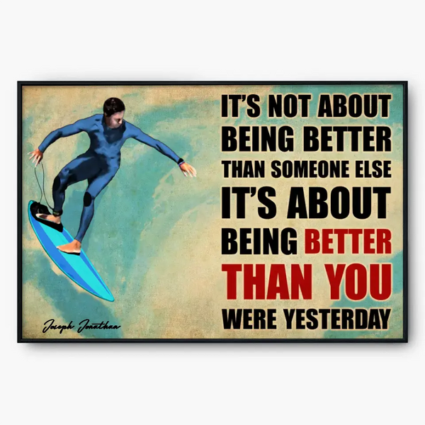 Surfing Poster, Canvas with custom  Appearance, Surfing Gift, Gifts For Surfers, Sport Gifts For Son, Surfing Lover Gifts Lovers LLL0717C02SA