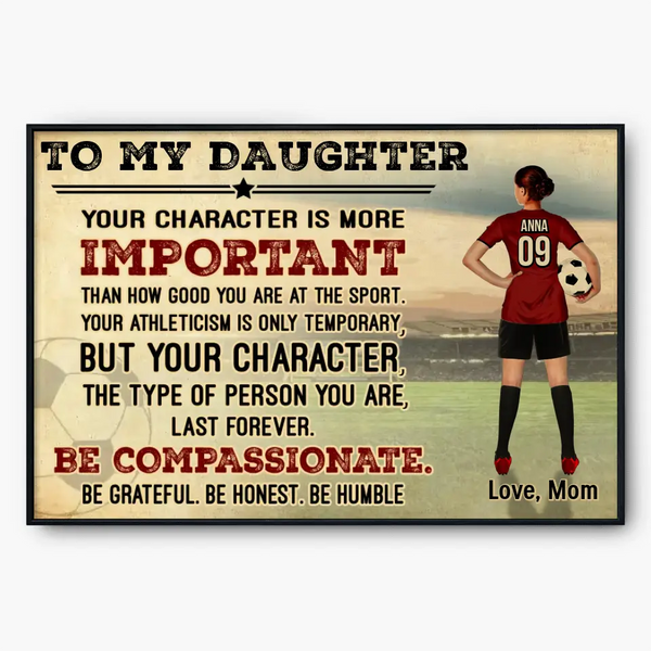 Custom Personalized Soccer Poster, Canvas, Soccer Gifts, Gifts For Soccer Lovers, Sport Gifts For Daughters, Soccer  Lovers Gifts LLL0727C01HV