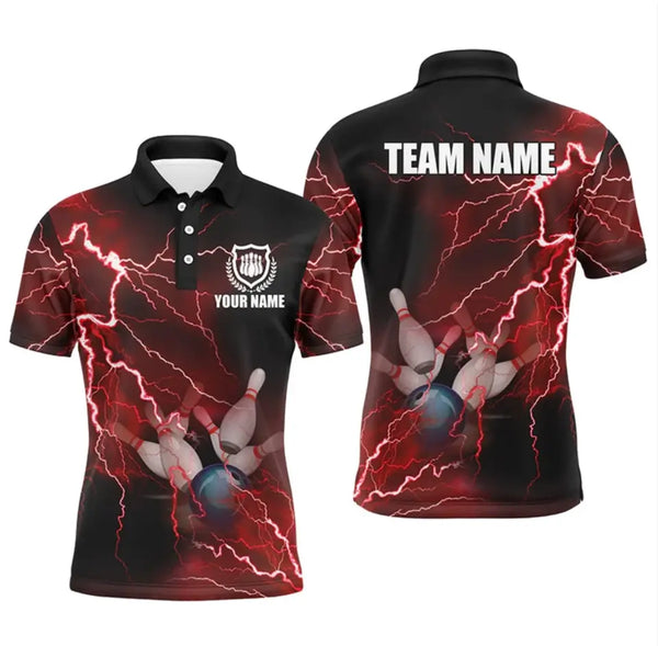 Lightning Thunder Bowling Team Multicolor Option Customized Name 3D Shirt HVTM11