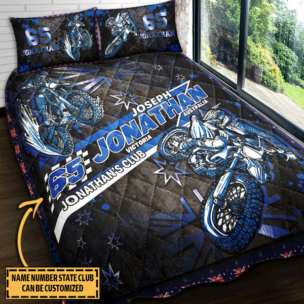 Motocross Australia Flag Name Number State Club Personalized Quilt Thesa0812001a