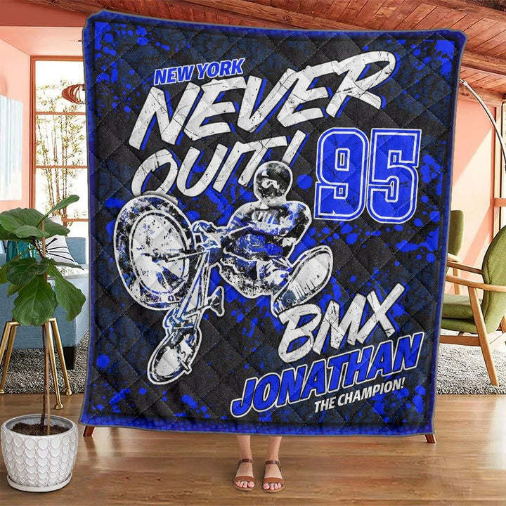 BMX Racing Name Number & State Personalized Quilt Bedding Set Dbq0820A08Sa - Unitrophy