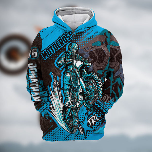 Motocross Racing Name Number Personalized All Over Print Hoodie Dbq0930A02Sa