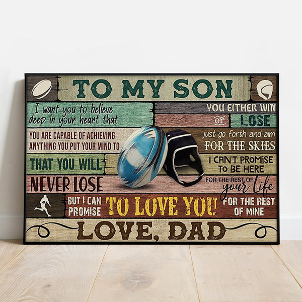 Rugby Poster, Canvas Rugby Gifts, Gifts For Son NTB0517B12
