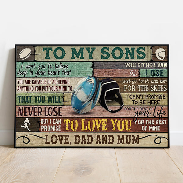 Rugby Poster, Canvas Rugby Gifts, Gifts For Son NTB0517B14