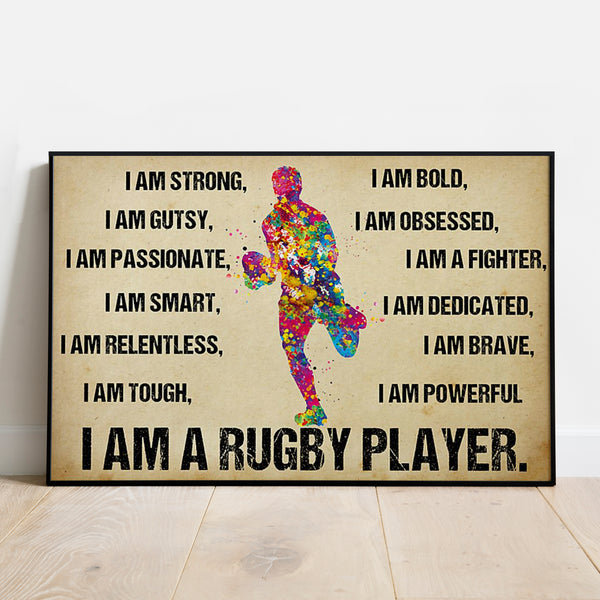 Rugby Poster, Canvas Rugby Gifts NTB0517B17