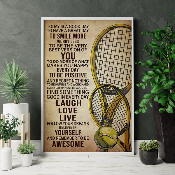 Tennis Poster, Canvas Tennis Gifts NTB0522B06