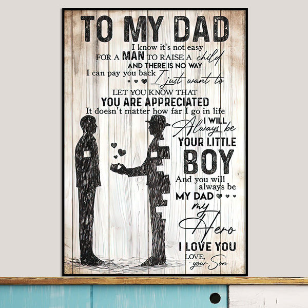 Family Poster, Canvas Gift For Dad/Grandpa, Happy Father'S Day NTT0802B02