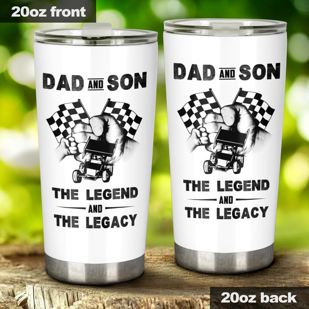 Dad And Son Dirt Sprint Car Racing Tumbler - i01a0088i01spra - Unitrophy