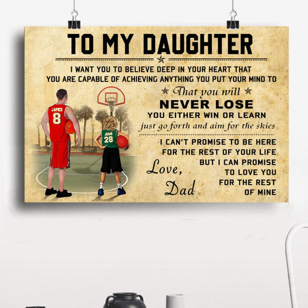 Custom Personalized Basketball Poster, Canvas with custom Name, Number, Appearance & Landscape, Vintage Style, Gifts For Basketball Son, Basketball Lover, Player Gifts NTB0215B01DP