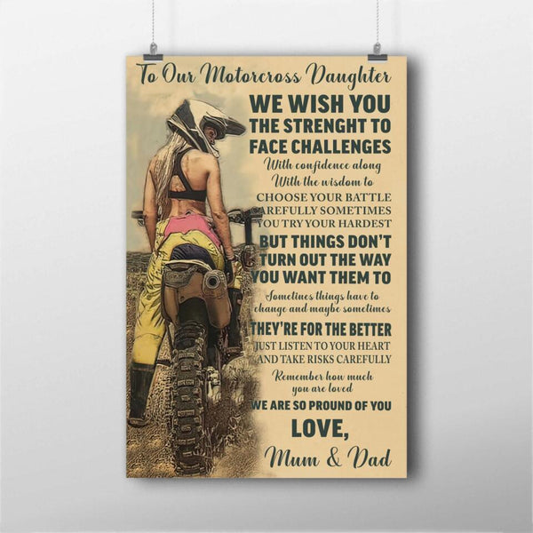Motocross Poster, Frame, Canvas Ntb1217A04Dp