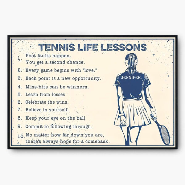 Custom Personalized Tennis Poster, Canvas, Tennis Gifts For Women With Custom Name NTB0522B01SA