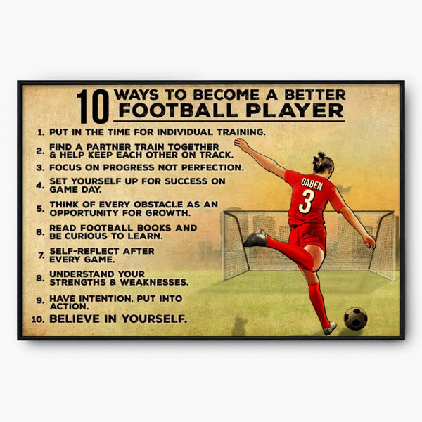 Custom Personalized Soccer Poster, Canvas, Soccer Gift, Gifts For Soccer Players, Sport Gifts For Son, Soccer Lover Gifts With Custom Name, Number & Appearance LMD0809B01DA