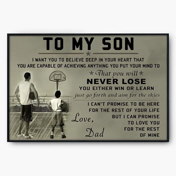 Basketball Poster, Canvas Sport Gifts For Son NTB0409B02