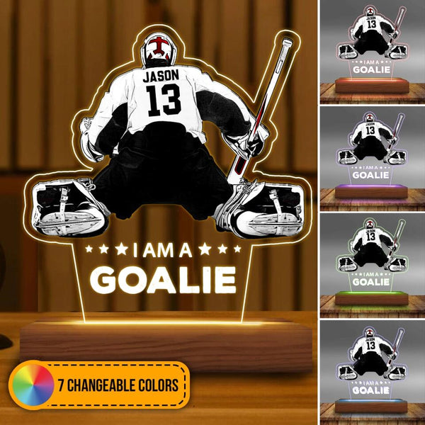 Custom Personalized Ice Hockey Led Night Light, Hockey Gifts, Gifts For Hockey Players, Sport Gifts For Son With Custom Name, Number, Appearance & Background LML0208C01DA