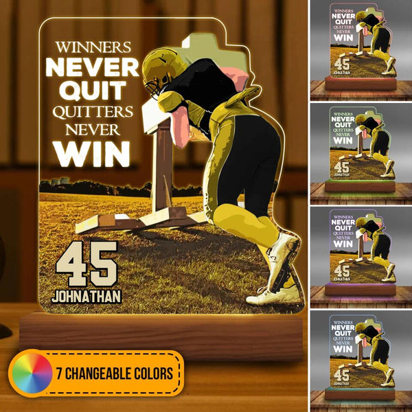 Custom Personalized Football Led Night Light with custom Name, Number & Appearance, Football Gift, Gifts For Football Players, Sport Gifts For Son, Football Lover Gifts, Graduation Gifts LTL0210C01DA