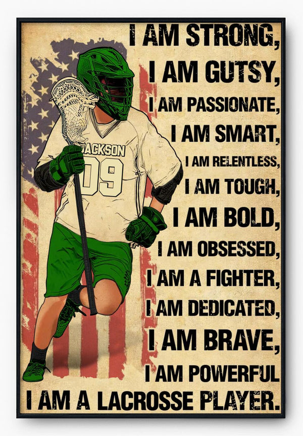 Custom Personalized Lacrosse Poster, Canvas, Lacrosse Gifts, Gifts For Lacrosse Players With Custom  LTL0327C01DA