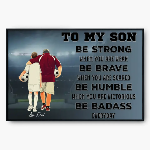 Custom Personalized Soccer Poster, Canvas with custom Name, Number & Appearance, To My Son/ Daughter, Gift For Soccer Players, Soccer Poster, Soccer Wall Decor, LLL0531C02SA