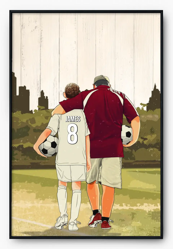 Custom Personalized Thanks For Being My Hero Soccer Poster, Canvas with custom Name, Number & Appearance, Soccer Gift, Gifts For Soccer Players, Sport Gifts For Son, Soccer Lover Gifts NHT1805C03DP