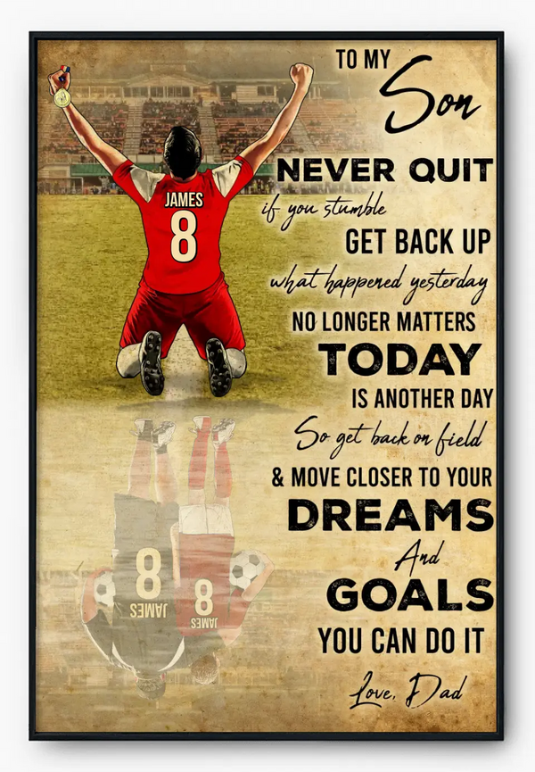 Custom Personalized Soccer Poster, Canvas, Soccer Gift, Gifts For Soccer Players, Sport Gifts For Son NTQ0215C01DA