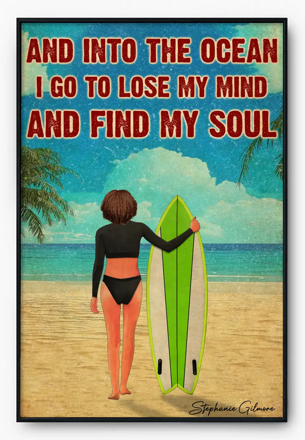 Surfing Poster, Canvas with custom Landscapes & Appearance, Surfing Gift, Gifts For Surfers, Sport Gifts For Son and Daughter, Surfing Lover Gifts Lovers LLL0715C01SA