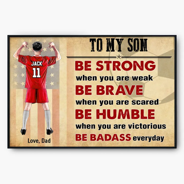 Custom Personalized Soccer Poster, Canvas, Soccer Gifts, Gifts For Soccer Lovers, Sport Gifts For Son, Soccer  Lovers Gifts  LLL0715C04SA