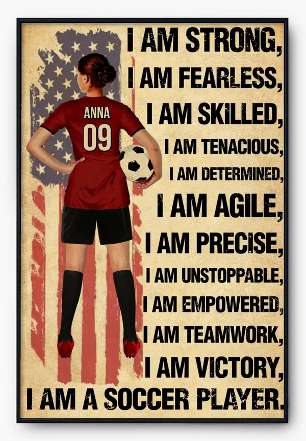 Custom Personalized Soccer Poster, Canvas, Soccer Gifts, Gifts For Soccer Lovers, Sport Gifts For Daughter, Soccer  Lovers Gifts LLL0722C01SA