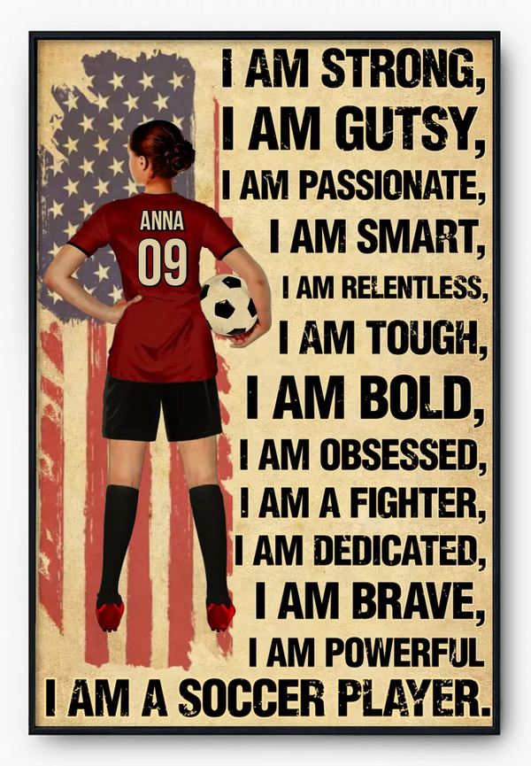 Custom Personalized Soccer Poster, Canvas, Soccer Gifts, Gifts For Soccer Lovers, Sport Gifts For Daughter, Soccer  Lovers Gifts LLL0722C02HV