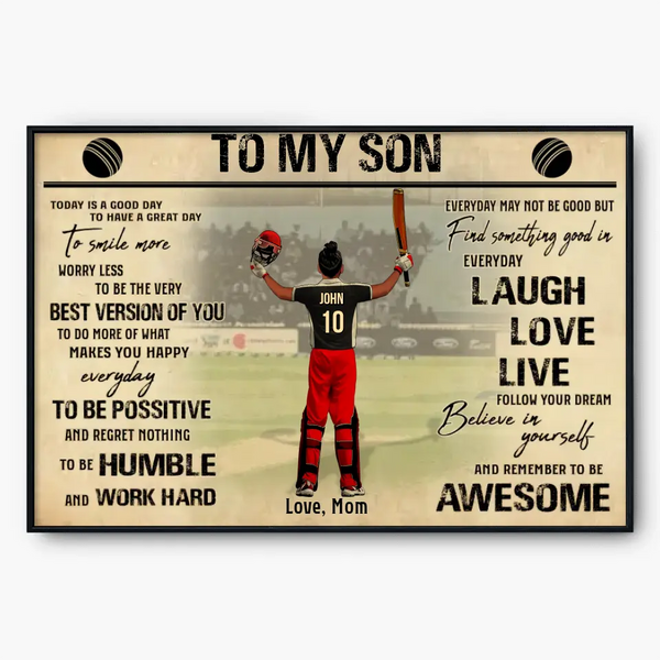 HTL0726C01SABelivee In Yourself, Cricket Poster, Canvas, Cricket Gift, Gifts For Cricket Lovers, Sport Gifts For Son, Cricket Lovers Gifts HTL0726C01SA