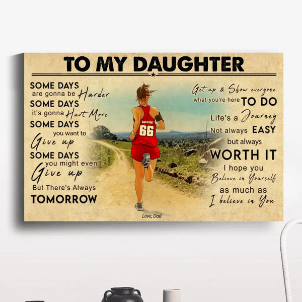 Custom Personalized Running Poster, Canvas, Gift For Runner, Cross Country Running 'S Gift, Gift For Cross Country Girl DPT1010C01DP