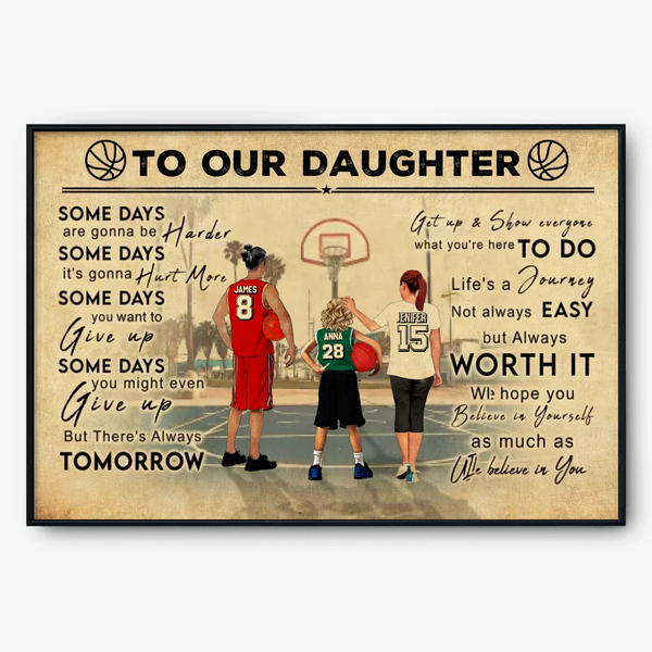 Custom Personalized Basketball Poster, Canvas with custom Name, Number & Appearance, Vintage Style, Sport Gifts For Son, Gifts For Basketball Son, Basketball Lover Gifts, Personalized Basketball Gifts, Gift For A Basketball Player NHT0526C03SA