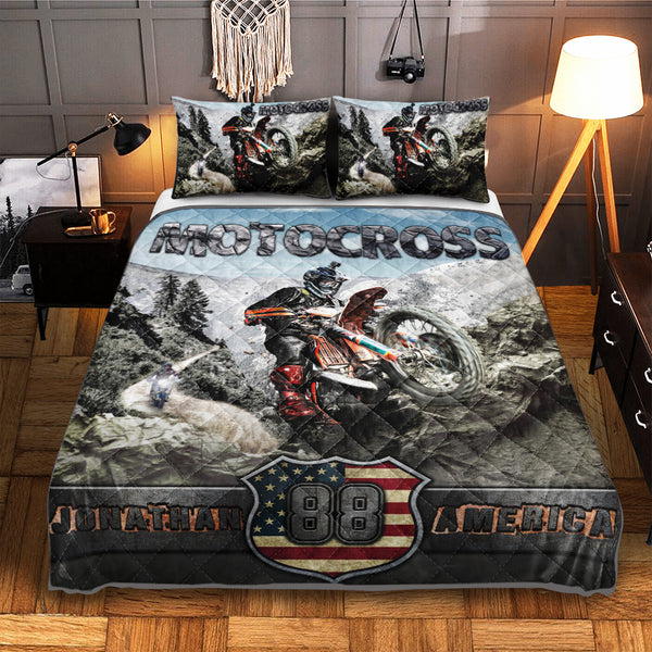 Motocross Name Number & Country Personalized Quilt Dbq0831A06Sa
