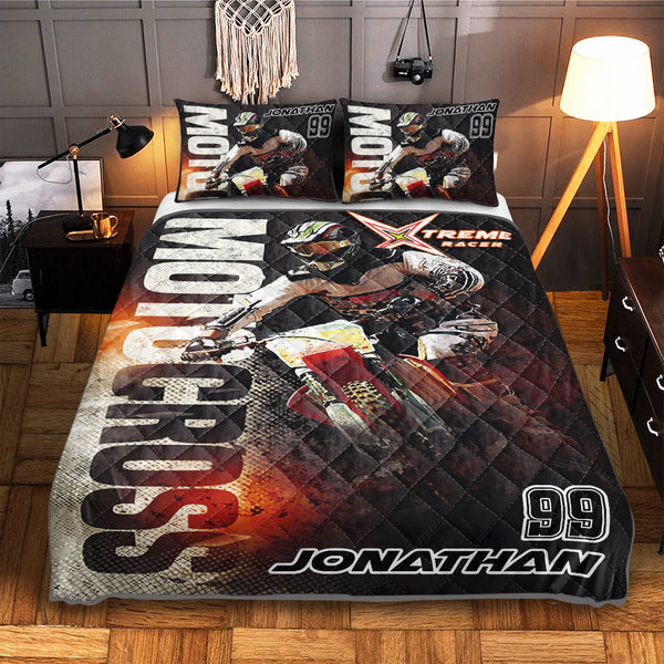Motocross Xtreme Name & Number Personalized Quilt Dbq0831A09Sa