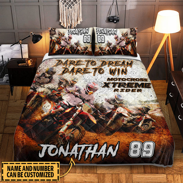 Motocross Name & Number Personalized Quilt Dbq0831A02Sa