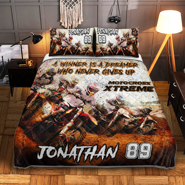 Motocross Name & Number Personalized Quilt Dbq0831A02Asa