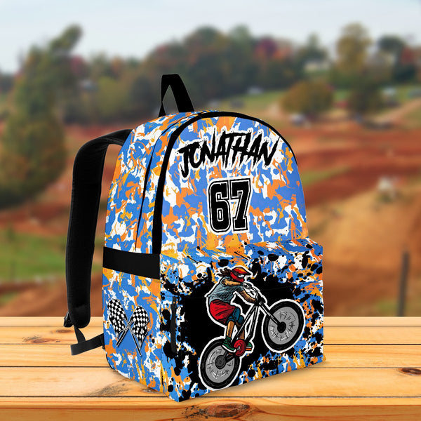 BMX Racing Personalized High Quality Kids Backpack, Back To School Gift Ideas Thasa0730003