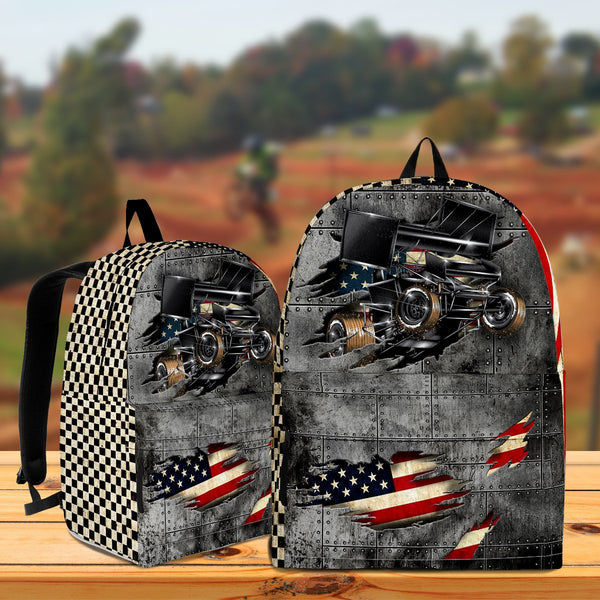 Sprint Car Racing Personalized High Quality Kids Backpack, Back To School Gift Ideas Thasa0720004