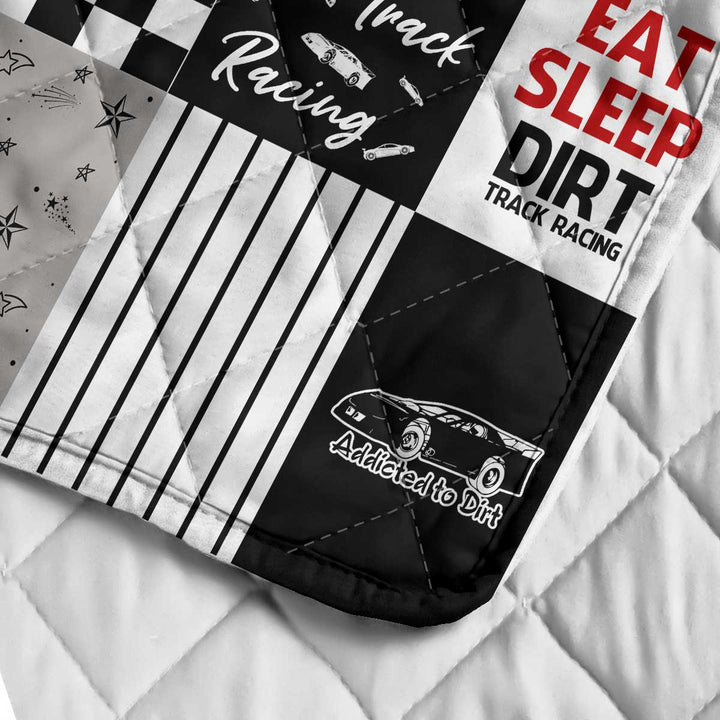 Dirt Track Racing Red Quilt Bedding Set i01a0036d01dtra - Unitrophy