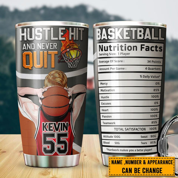 Custom Personalized Basketball Tumbler with custom Name, Number, Appearance & Background, Sport Gifts For Son NTB0304B05DP